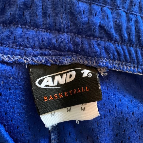 And 1 vintage basketball shorts size medium blue polyester nike adidas - Picture 4 of 6